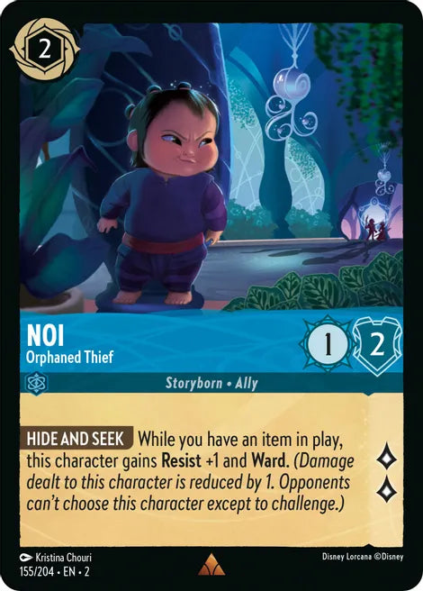 Noi - Orphaned Thief 155/204 Rare Rise of the Floodborn Disney Lorcana TCG - guardiangamingtcgs