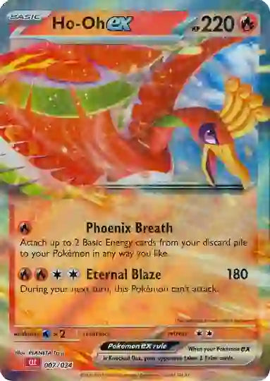 Holo Ho-oh ex 007/034  Trading Card Game Classic Pokemon TCG - guardiangamingtcgs