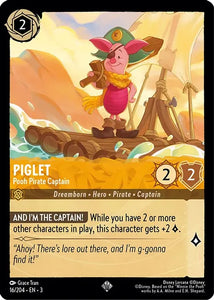 Piglet - Pooh Pirate Captain 16/204 Super Rare Into the Inklands Disney Lorcana TCG - guardiangamingtcgs