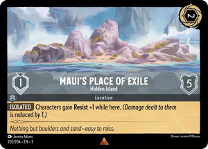 Maui's Place of Exile - Hidden Island 202/204 Rare Into the Inklands Disney Lorcana TCG - guardiangamingtcgs