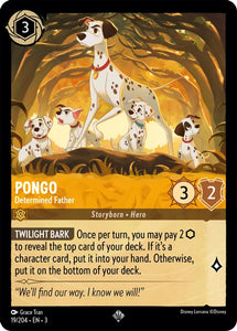 Pongo - Determined Father 19/204 Super Rare Into the Inklands Disney Lorcana TCG - guardiangamingtcgs