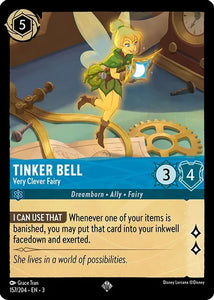 Tinker Bell - Very Clever Fairy 157/204 Super Rare Into the Inklands Disney Lorcana TCG - guardiangamingtcgs