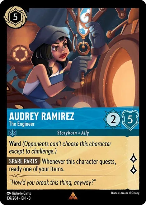 Audrey Ramirez - The Engineer 137/204 Rare Into the Inklands Disney Lorcana TCG - guardiangamingtcgs