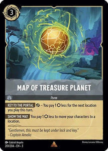 Map of Treasure Planet 201/204 Rare Into the Inklands Disney Lorcana TCG - guardiangamingtcgs