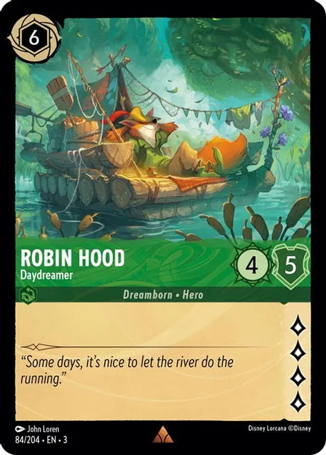 Robin Hood - Daydreamer 84/204 Rare Into the Inklands Disney Lorcana TCG - guardiangamingtcgs