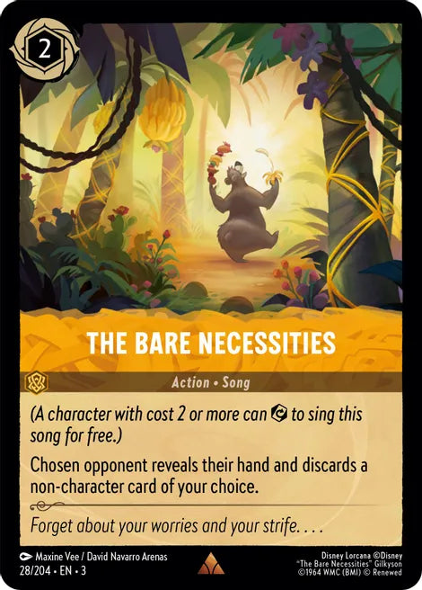 The Bare Necessities 28/204 Rare Into the Inklands Disney Lorcana TCG - guardiangamingtcgs