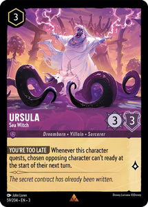 Ursula - Sea Witch 59/204 Rare Into the Inklands Disney Lorcana TCG - guardiangamingtcgs