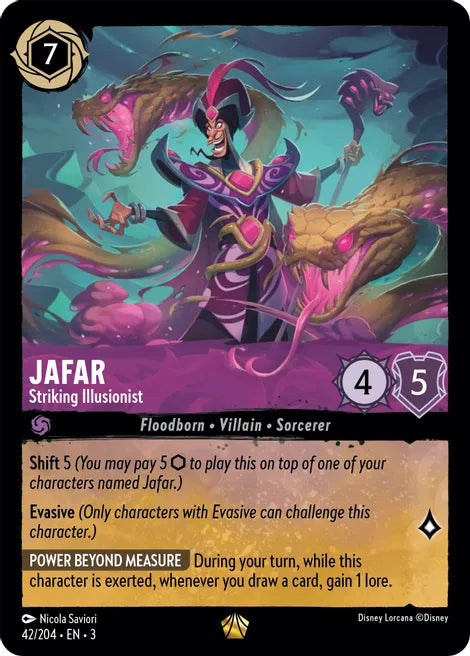 Jafar - Striking Illusionist 42/204 Legendary Into the Inklands Disney Lorcana TCG - guardiangamingtcgs