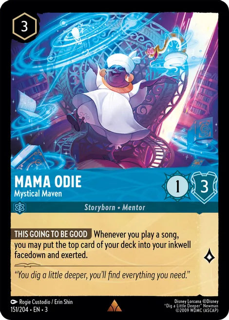 Mama Odie - Mystical Maven 151/204 Rare Into the Inklands Disney Lorcana TCG - guardiangamingtcgs
