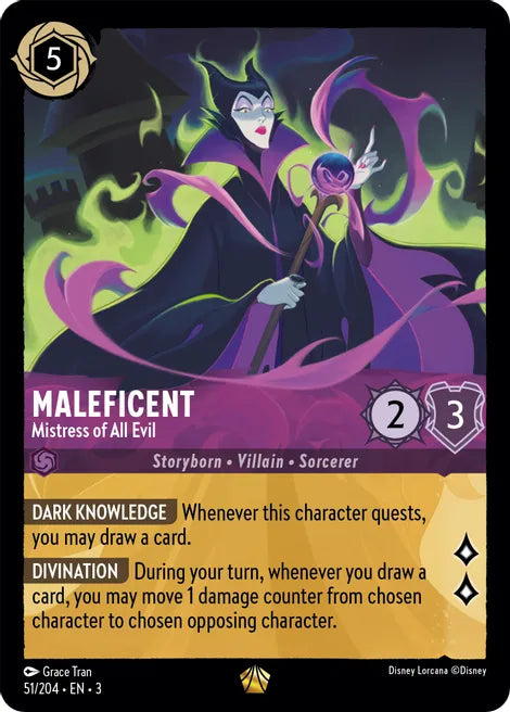 Maleficent - Mistress of All Evil 51/204 Legendary Into the Inklands Disney Lorcana TCG - guardiangamingtcgs