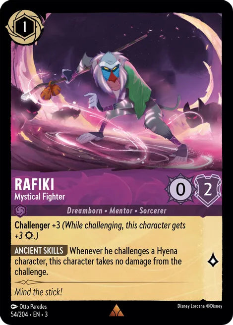 Rafiki - Mystical Fighter 54/204 Rare Into the Inklands Disney Lorcana TCG - guardiangamingtcgs