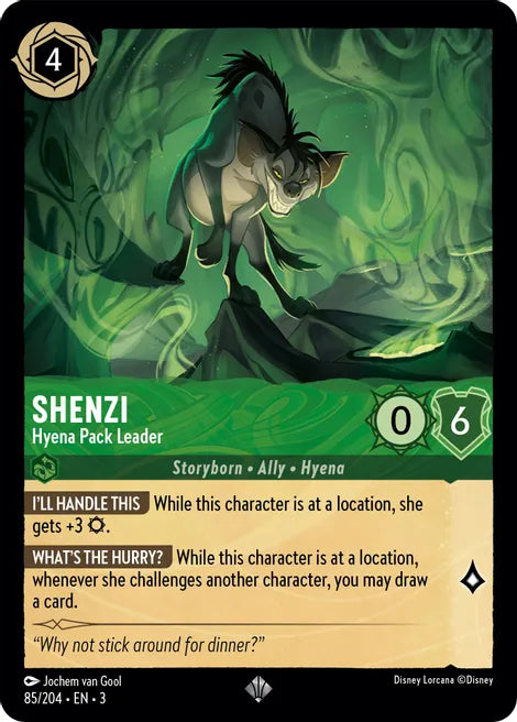 Shenzi - Hyena Pack Leader 85/204 Super Rare Into the Inklands Disney Lorcana TCG - guardiangamingtcgs