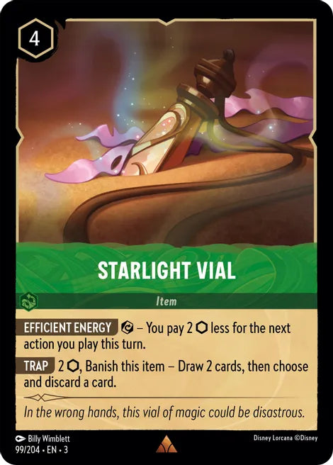 Starlight Vial 99/204 Rare Into the Inklands Disney Lorcana TCG - guardiangamingtcgs