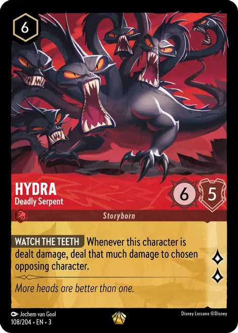 Hydra - Deadly Serpent  108/204 Legendary Into the Inklands Disney Lorcana TCG - guardiangamingtcgs