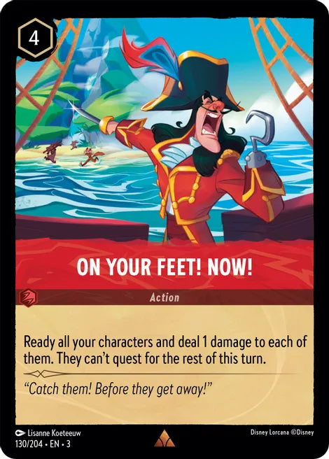 On Your Feet! Now 130/204 Rare Into the Inklands Disney Lorcana TCG - guardiangamingtcgs