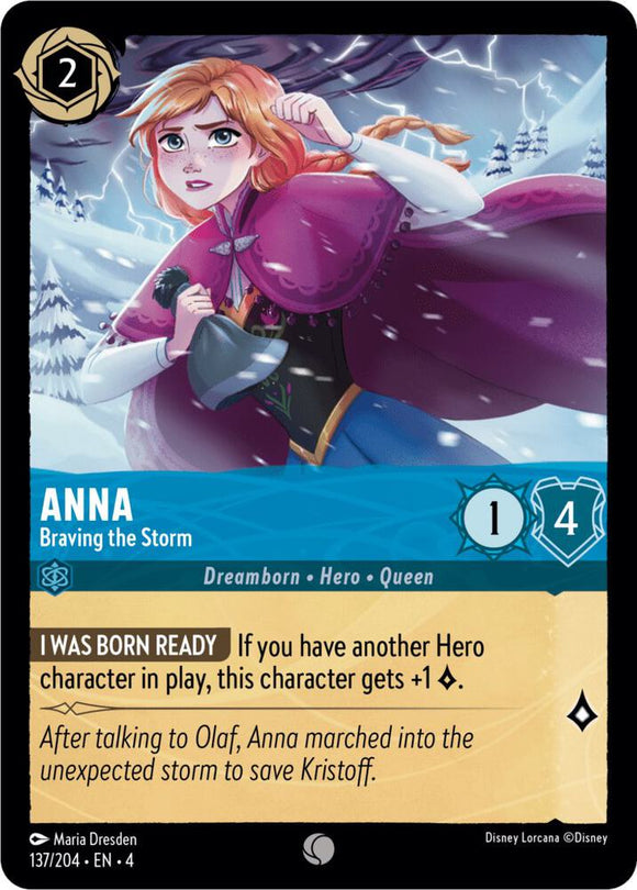 Anna - Braving the Storm 137/204 Common Ursula's Return Disney Lorcana TCG - guardiangamingtcgs