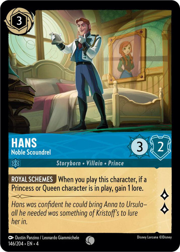 Hans - Noble Scoundrel 146/204 Common Ursula's Return Disney Lorcana TCG - guardiangamingtcgs