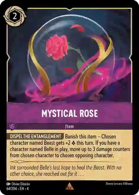 Mystical Rose 64/204 Rare Ursula's Return Disney Lorcana TCG - guardiangamingtcgs