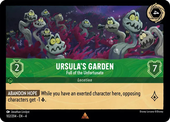 Ursula's Garden - Full of the Unfortunate 102/204 Rare Ursula's Return Disney Lorcana TCG - guardiangamingtcgs