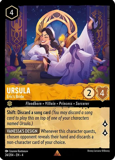 Ursula - Eric's Bride 24/204 Rare Ursula's Return Disney Lorcana TCG - guardiangamingtcgs