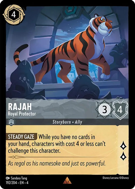 Rajah - Royal Protector 192/204 Rare Ursula's Return Disney Lorcana TCG - guardiangamingtcgs