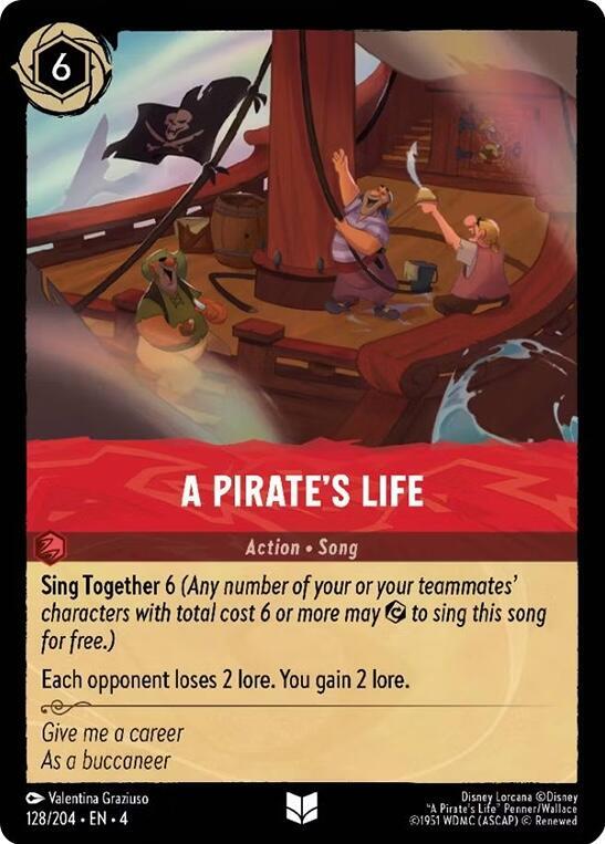 A Pirate's Life 128/204 Uncommon Ursula's Return Disney Lorcana TCG - guardiangamingtcgs