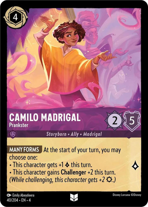 Camilo Madrigal - Prankster 40/204 Uncommon Ursula's Return Disney Lorcana TCG - guardiangamingtcgs