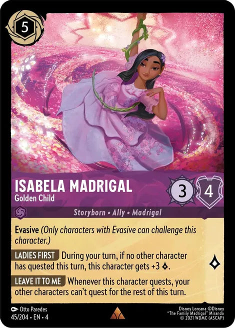 Isabela Madrigal - Golden Child 45/204 Rare Ursula's Return Disney Lorcana TCG - guardiangamingtcgs