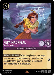 Pepa Madrigal - Weather Maker 53/204 Rare Ursula's Return Disney Lorcana TCG - guardiangamingtcgs