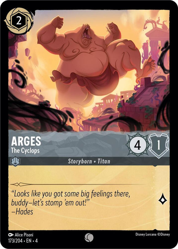 Arges - The Cyclops 173/204 Common Ursula's Return Disney Lorcana TCG - guardiangamingtcgs