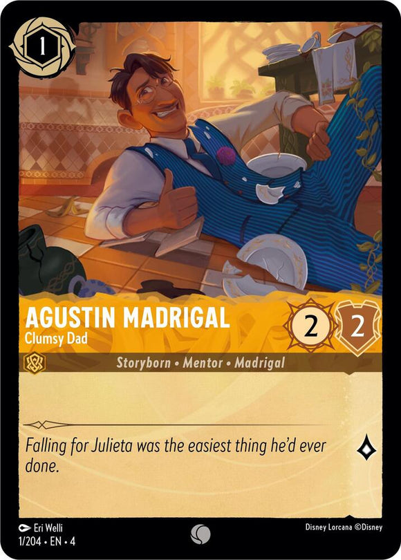 Agustin Madrigal - Clumsy Dad 1/204 Common Ursula's Return Disney Lorcana TCG - guardiangamingtcgs