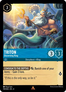 Triton - Discerning King 159/204 Rare Ursula's Return Disney Lorcana TCG - guardiangamingtcgs