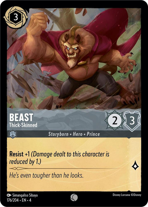 Beast - Thick-Skinned 176/204 Common Ursula's Return Disney Lorcana TCG - guardiangamingtcgs