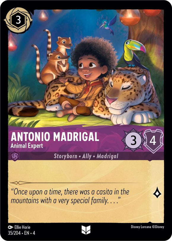 Antonio Madrigal - Animal Expert 35/204 Uncommon Ursula's Return Disney Lorcana TCG - guardiangamingtcgs