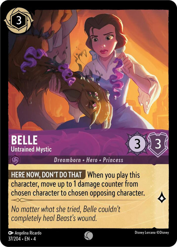 Belle - Untrained Mystic 37/204 Common Ursula's Return Disney Lorcana TCG - guardiangamingtcgs