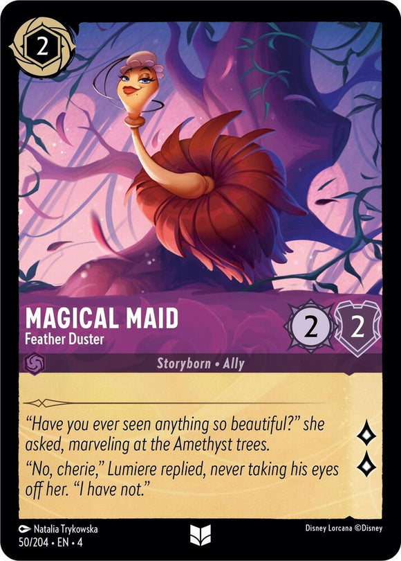 Magical Maid - Feather Duster 50/204 Uncommon Ursula's Return Disney Lorcana TCG - guardiangamingtcgs