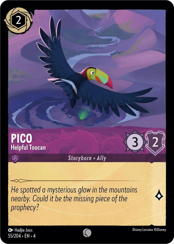 Pico - Helpful Toucan 55/204 Common Ursula's Return Disney Lorcana TCG - guardiangamingtcgs