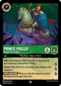 Prince Phillip - Vanquisher of Foes 87/204 Super Rare Ursula's Return Disney Lorcana TCG - guardiangamingtcgs