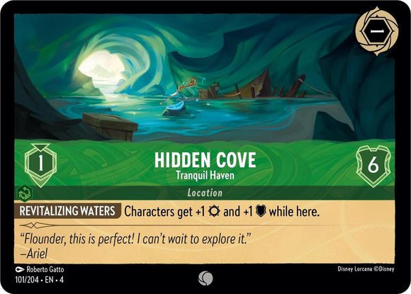 Hidden Cove - Tranquil Haven 101/204 Common Ursula's Return Disney Lorcana TCG - guardiangamingtcgs