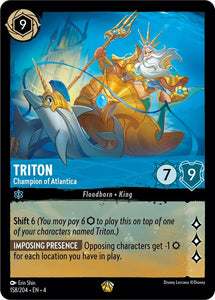 Triton - Champion of Atlantica 158/204 Legendary Ursula's Return Disney Lorcana TCG - guardiangamingtcgs