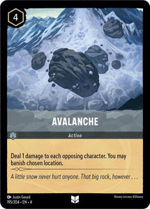 Avalanche 195/204 Uncommon Ursula's Return Disney Lorcana TCG - guardiangamingtcgs