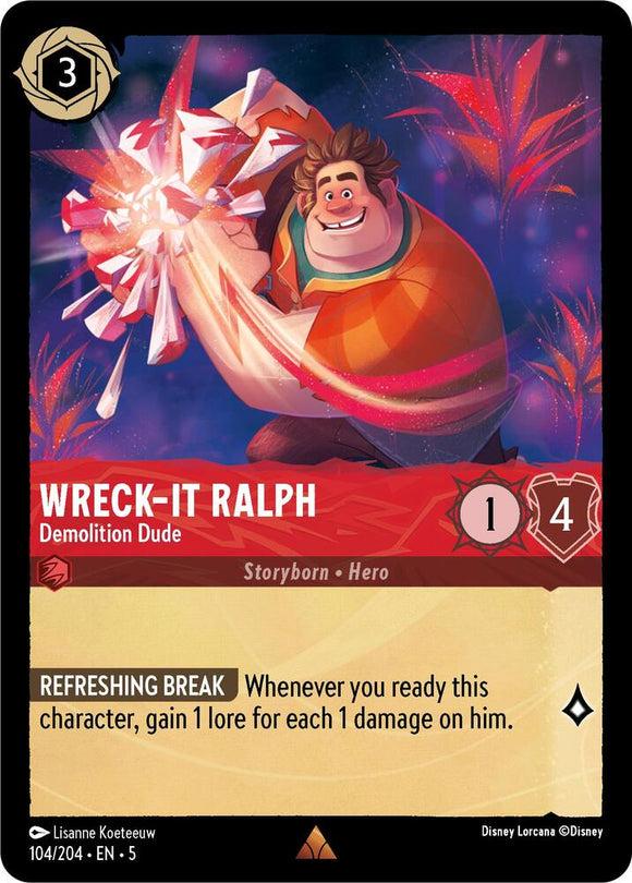 Wreck-It Ralph - Demolition Dude 104/204 Rare Shimmering Skies Disney Lorcana - guardiangamingtcgs