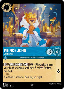 Prince John - Gold Lover 147/204 Super Rare Shimmering Skies Disney Lorcana - guardiangamingtcgs