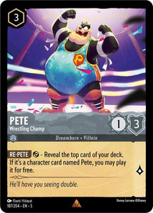 Pete - Wrestling Champ 187/204 Rare Shimmering Skies Disney Lorcana - guardiangamingtcgs