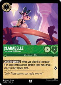 Clarabelle - Contented Wallflower 90/204 Uncommon Shimmering Skies Disney Lorcana - guardiangamingtcgs