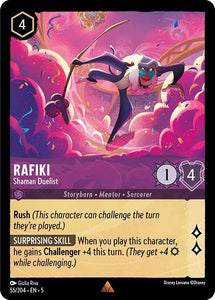 Rafiki - Shaman Duelist 55/204 Rare Shimmering Skies Disney Lorcana - guardiangamingtcgs