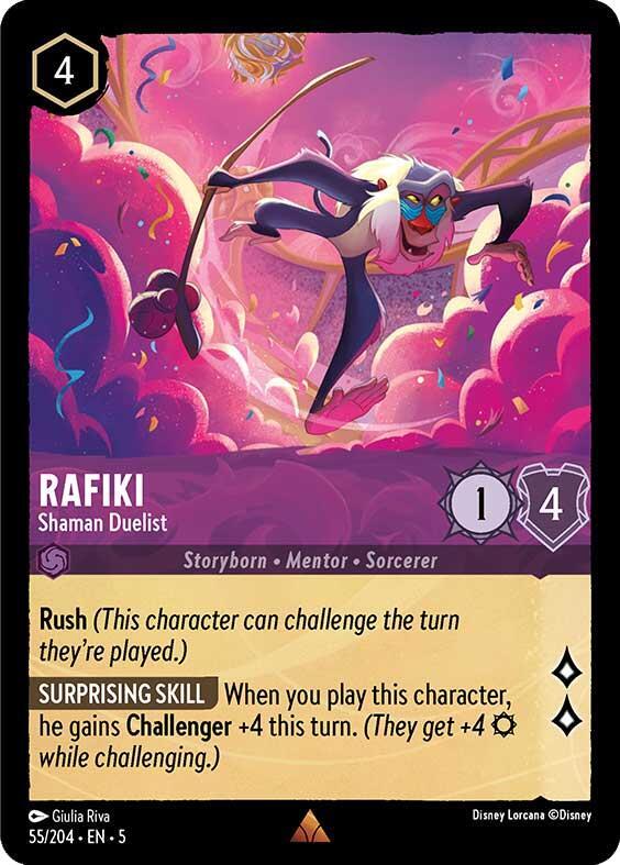 Rafiki - Shaman Duelist 55/204 Rare Shimmering Skies Disney Lorcana - guardiangamingtcgs