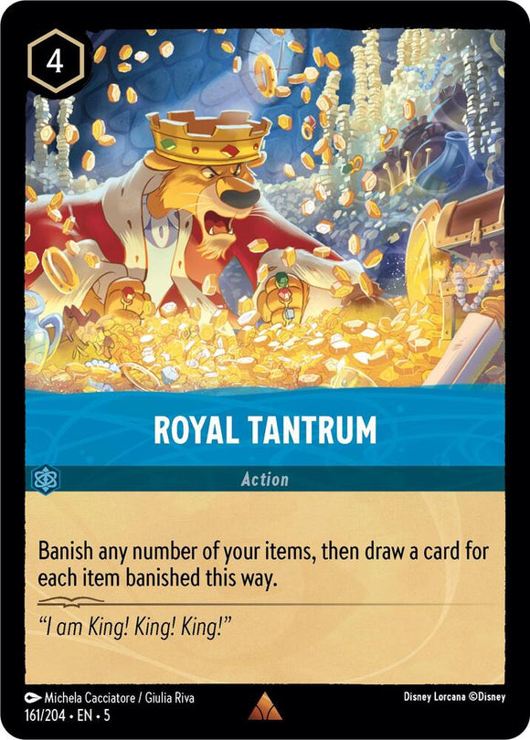 Royal Tantrum 161/204 Rare Shimmering Skies Disney Lorcana - guardiangamingtcgs