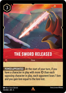 The Sword Released 133/204 Rare Shimmering Skies Disney Lorcana - guardiangamingtcgs