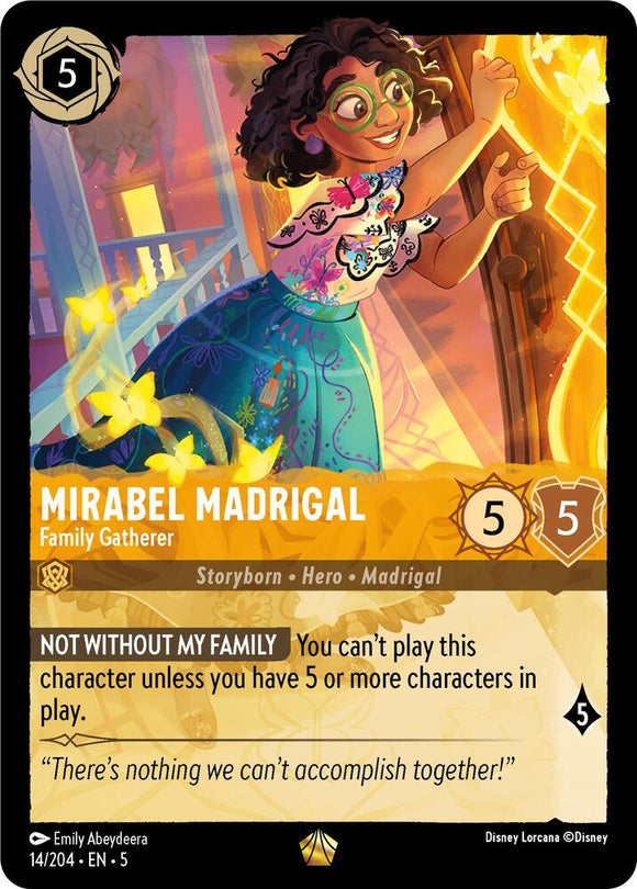 Mirabel Madrigal - Family Gatherer 14/204 Legendary Shimmering Skies Disney Lorcana - guardiangamingtcgs